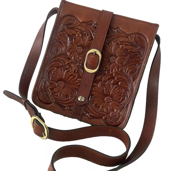 Patricia Nash Handbags - Patricia Nash Brown Embossed Crossbody Bag